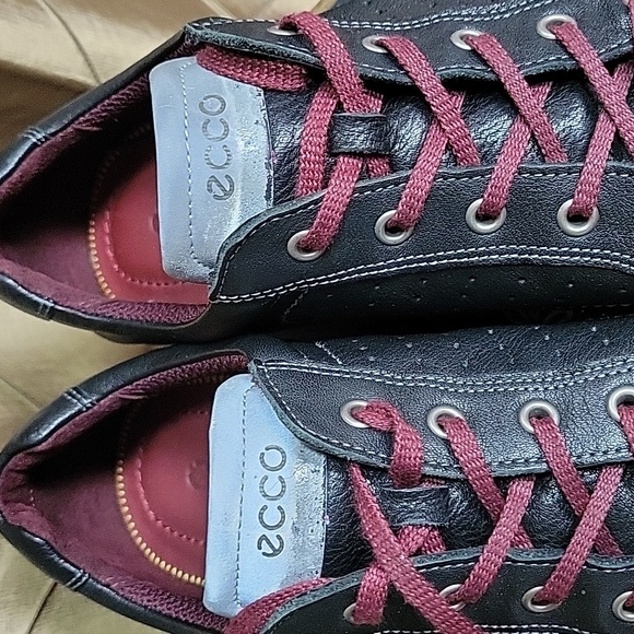 EUC- Ecco Unisex Leather Wingtip Lace Up Sneakers - Picture 10 of 11